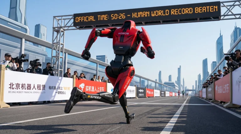 El humanoide autónomo de Honor bate el récord humano en la media maratón de Pekín